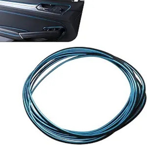 Interior Trim Strips, 33ft Automotive Door Dashboard Decorative Tr Color: Blue