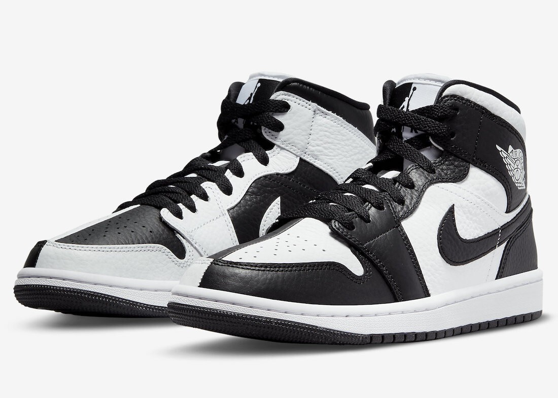 NEW Women's Size 12 Nike Air Jordan 1 Mid SE Black White Panda DR0501-101 Split