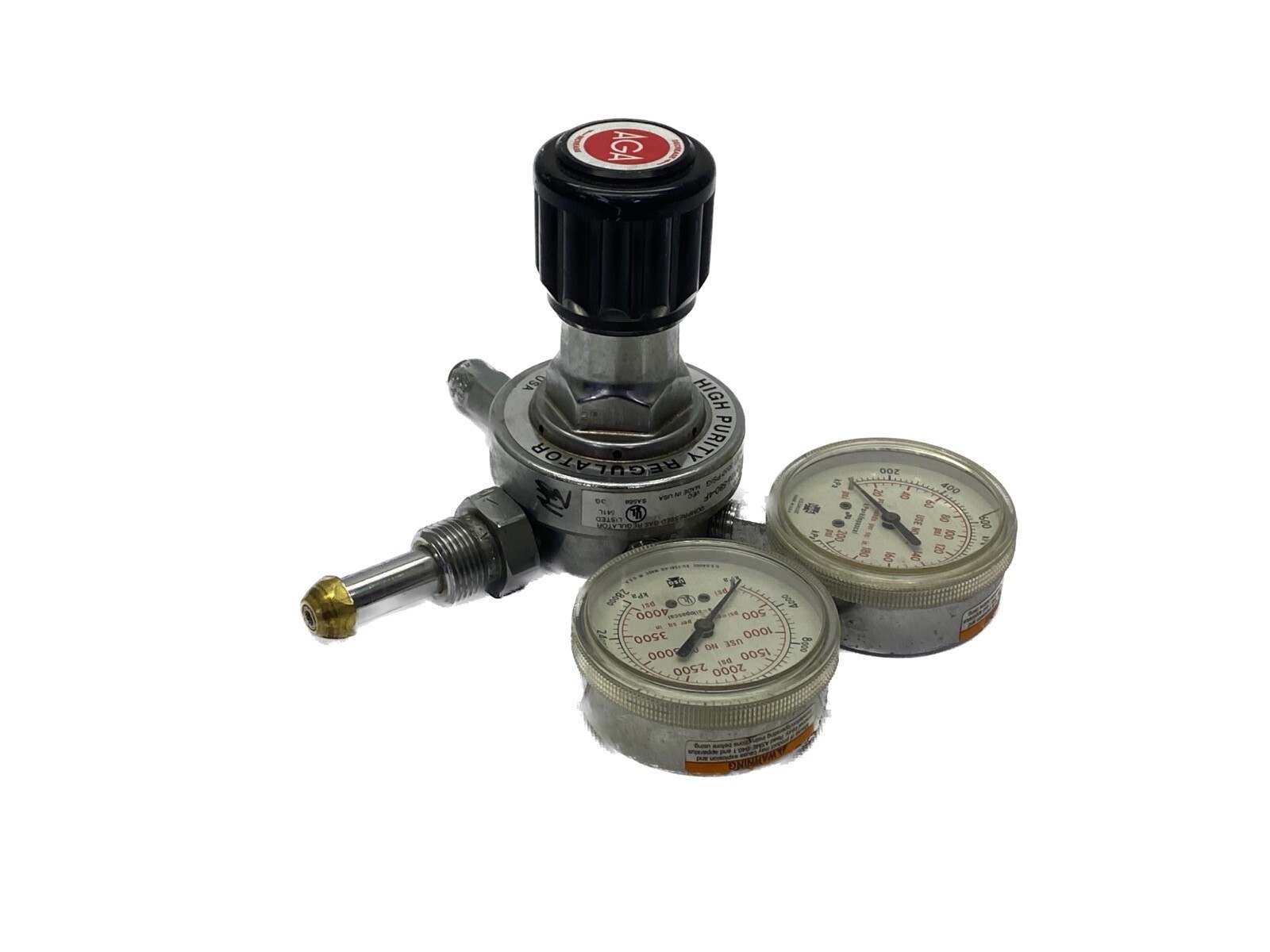 USED AGA High Purity Regulator for Nitrogen And Inert Gases HPS270-125-580-4F