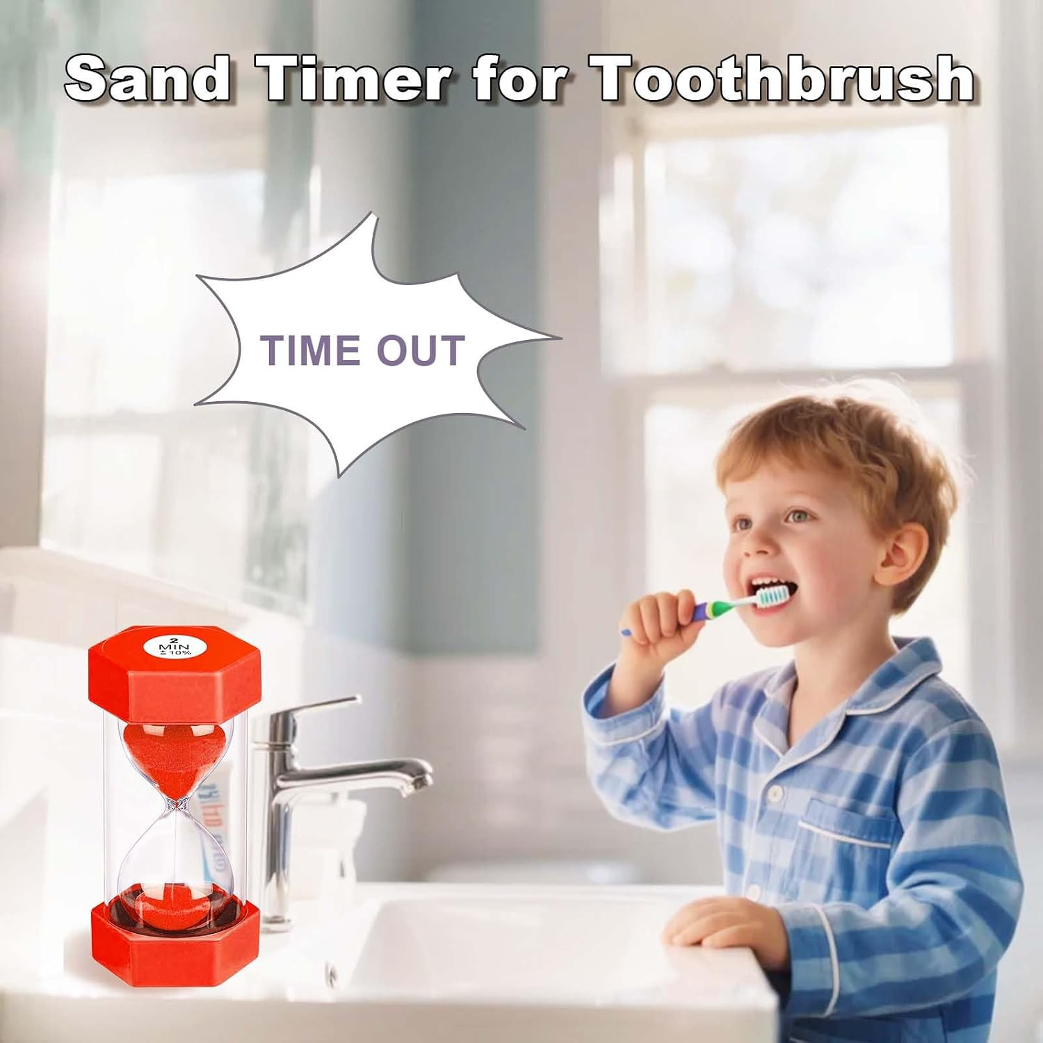 25 Minute Hourglass Sand Timer, Plastic Sandglass Watch Timer, Unbreakable Red S