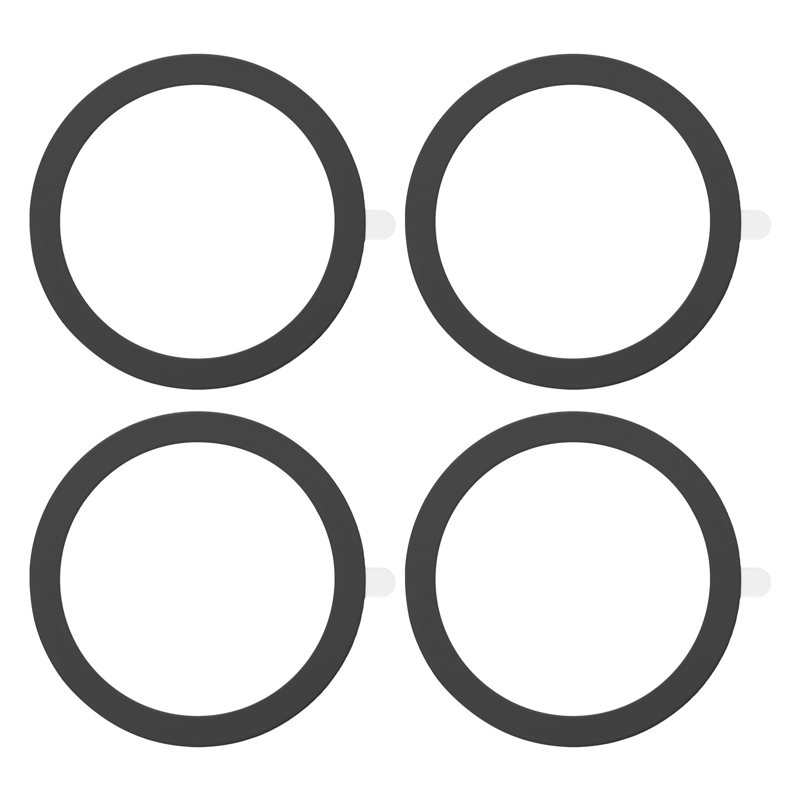 Metal Ring Magnetic Charger Ring Stickers for Phone Case 4 Pack, Black