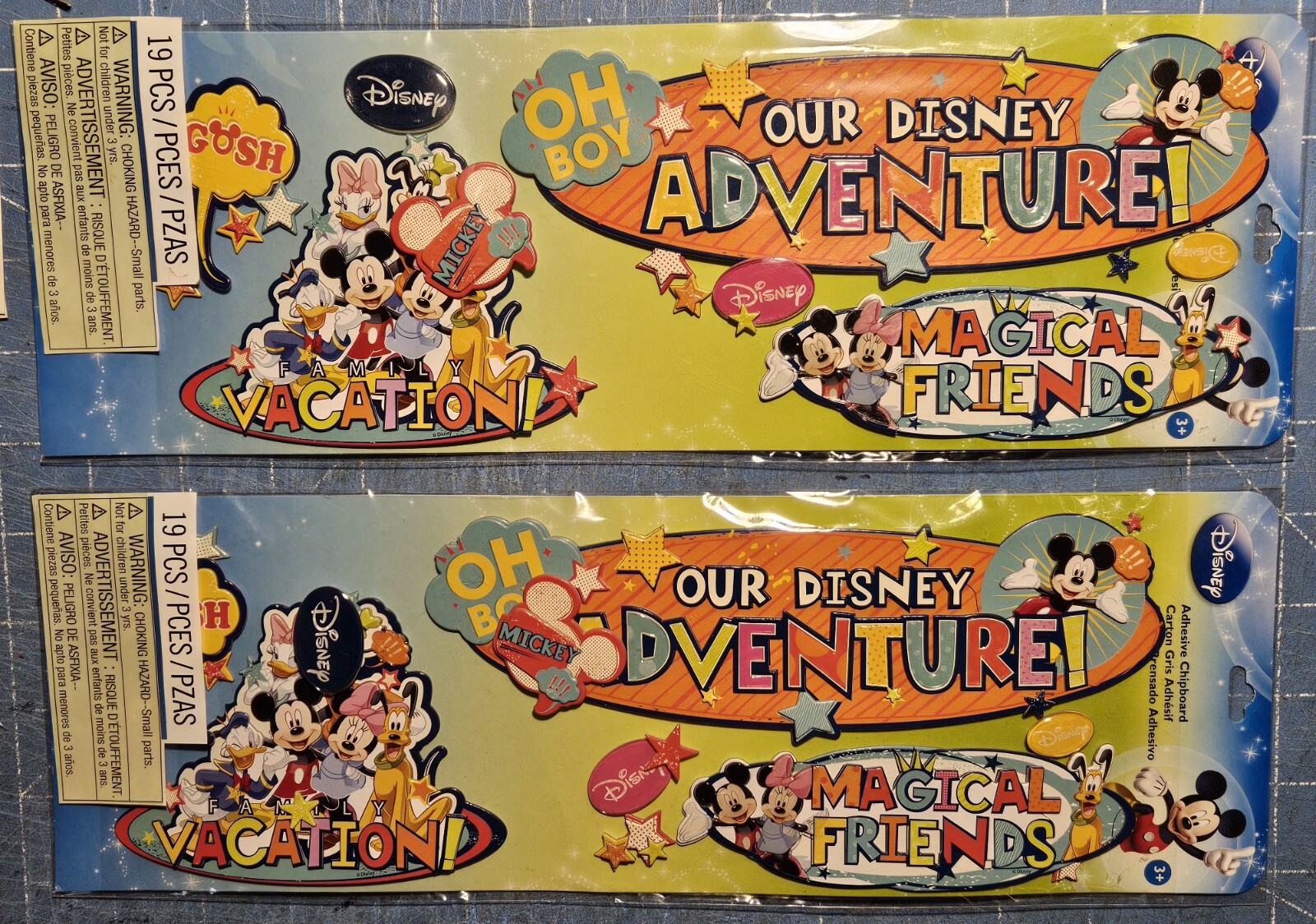 Disney Scrapbook Stickers~ Mickey, Minnie, Donald Duck, Daisy (2)EK Success 19pc