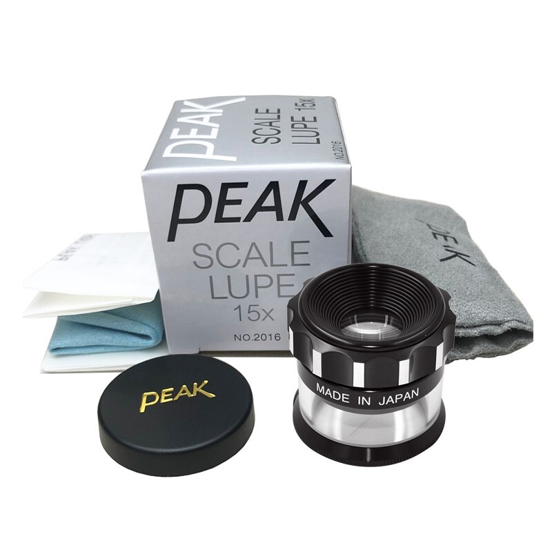 PEAK 2016-15X Scale Loupe w/ Standard Reticle Scale,Wide Field Magnifying Glass