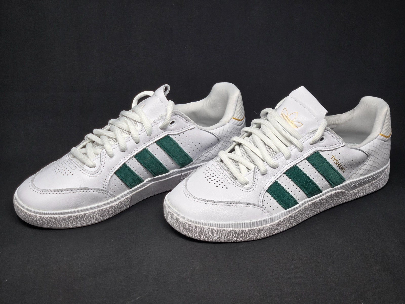 Adidas Tyshawn Low Men's Multi Sizes White Gold Green Skate Shoes GY6954 NBY
