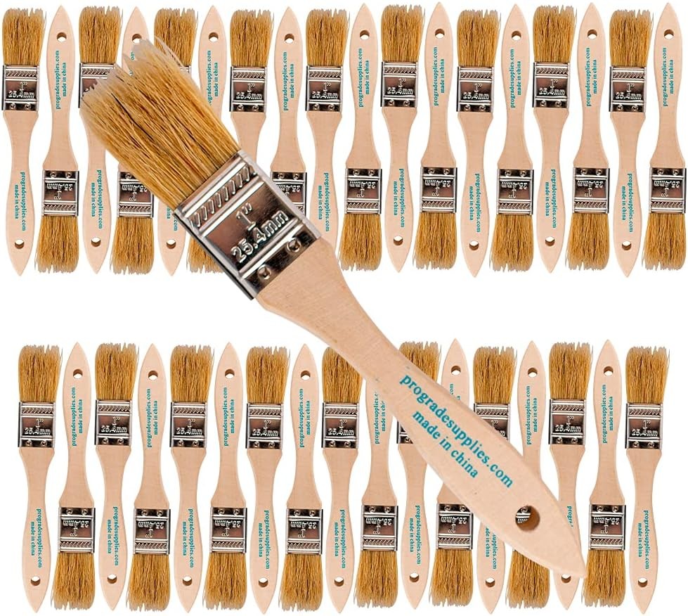Chip Paint Brushes - 36 Ea 1 Inch Chip Paint Brush Light Brown