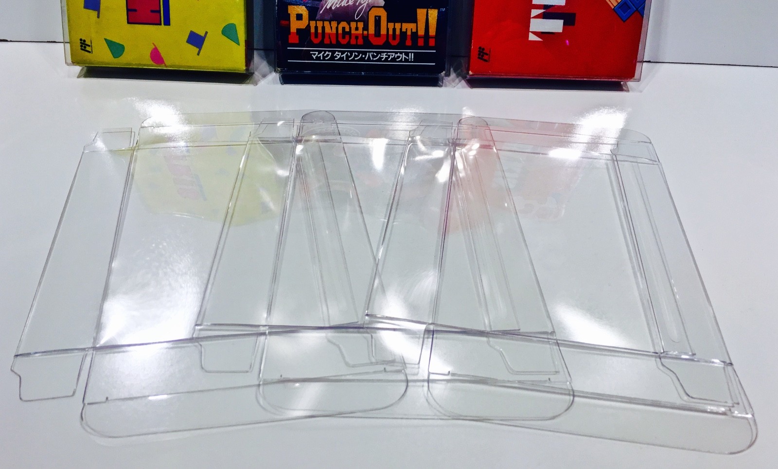 25 Box Protectors for Most (Not All!) Famicom Video Game Boxes.  Clear Cases