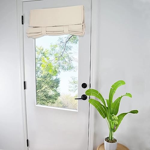Privacy Blackout Tie Up Door Curtain. | 25×40” 25"W x 40"L (Pack of 1) Oatmeal