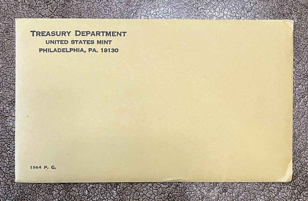 1964 US Mint Proof Coins Set Envelopes - First Grade Quality - (NO COINS)