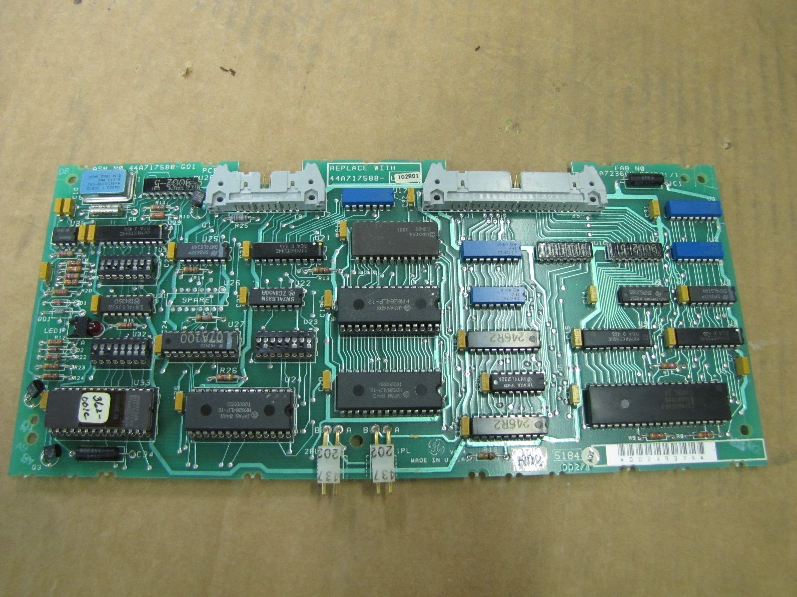 GE GENERAL ELECTRIC MEMORY PC CIRCUIT BOARD 44A717588-G01 44A723600-001