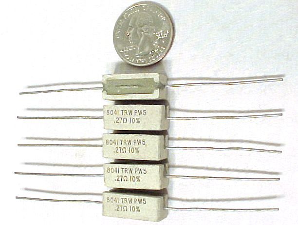 0.27 OHM 5 WATT QTY-2 GUITAR MIXER TUBE AMPLIFIER AMP POWER RESISTORS