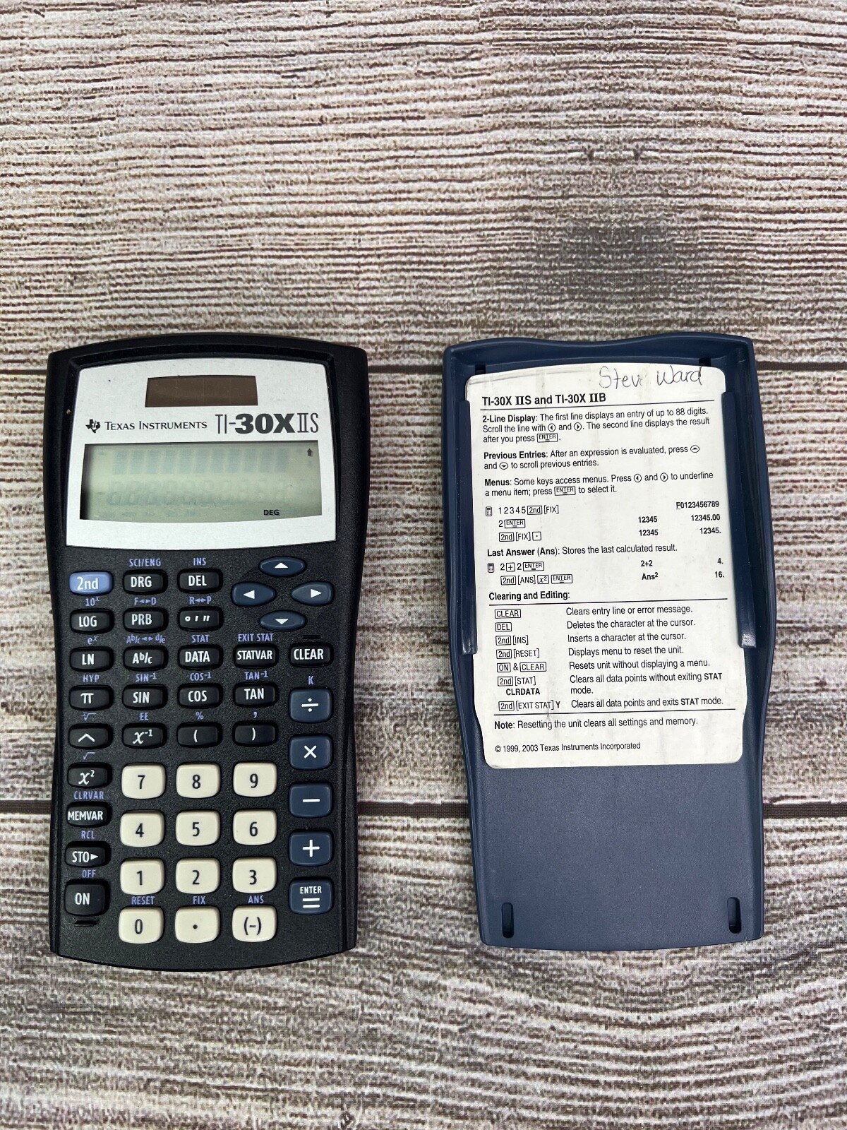 ⭐ Texas Instruments TI-30X IIS Scientific Calculator Solar ~ TESTED WORKS ⭐