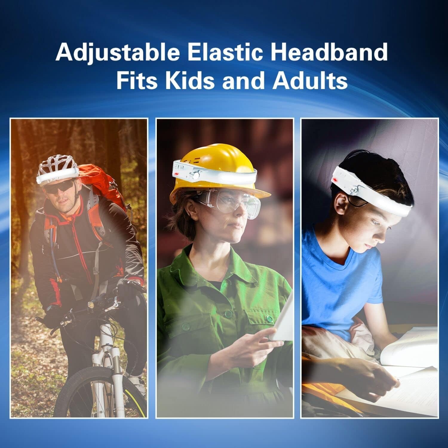 Versatile LED Headlamp - 1000 Lumens, Adjustable, Lightweight & Dimmable Light