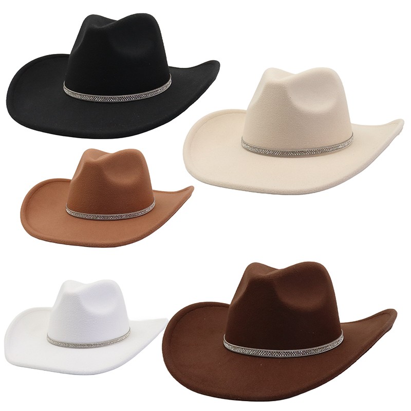 Classic Cowboy Hat Western Ranch Style Men Women Cowgirl Hat Vintage