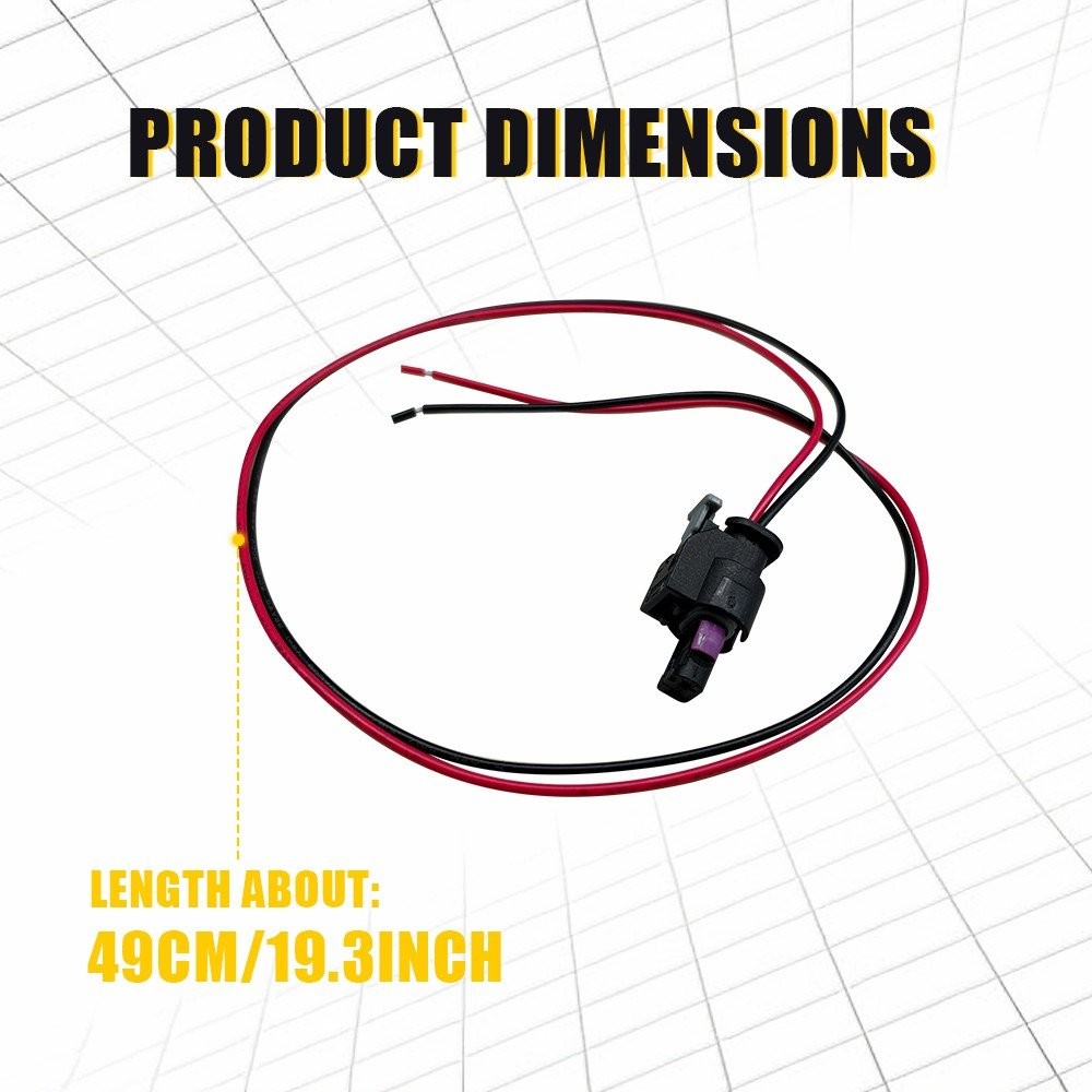 For 2015-24 Dodge Charger 4PCS Side Marker Light Wire Harness Connector Plug Set