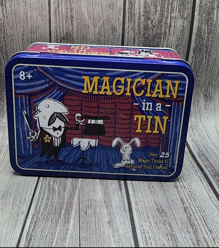 WESTMINSTER MAGICIAN IN A TIN OVER 25 MAGIC TRICKS EVERYTHING INCLUDED AGE 8