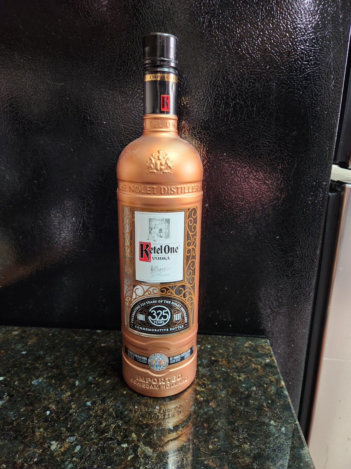 Rare Ketel One Vodka Commemorative Copper 325th Anniversary Bottle (Empty) + Cap