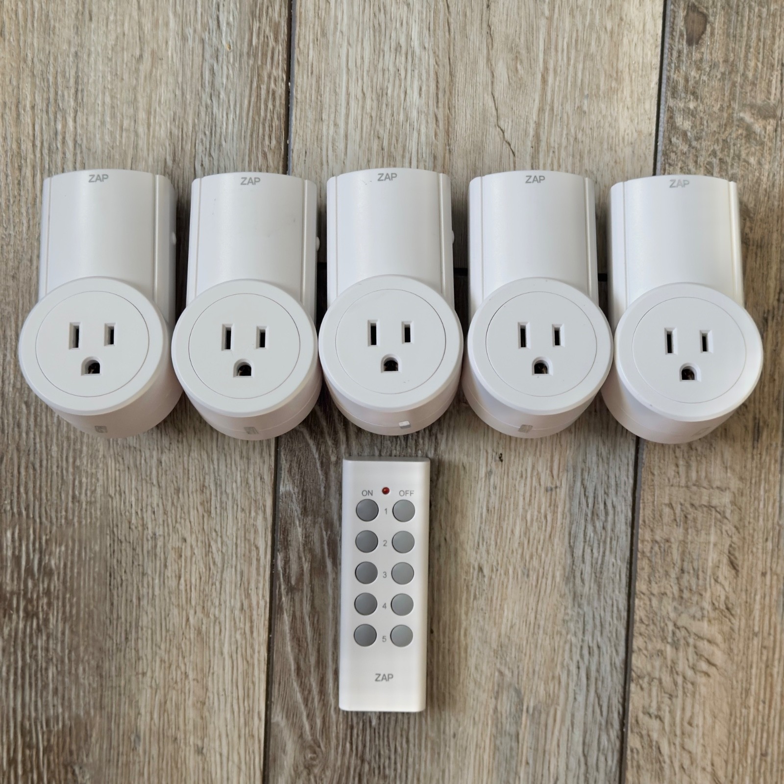 ETEKCITY Zap Matched Remote Outlet Switches With Remote Lot of 5 Tested