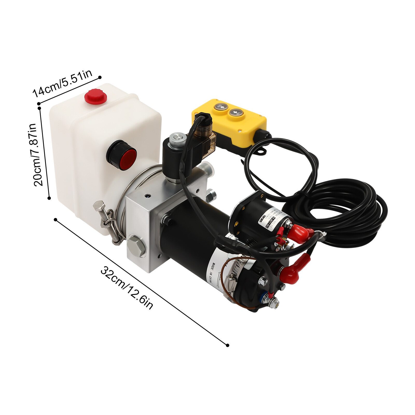 Hydraulic Power Unit 12V, Single Acting Dump Hydraulic Pump for Dump Trailer