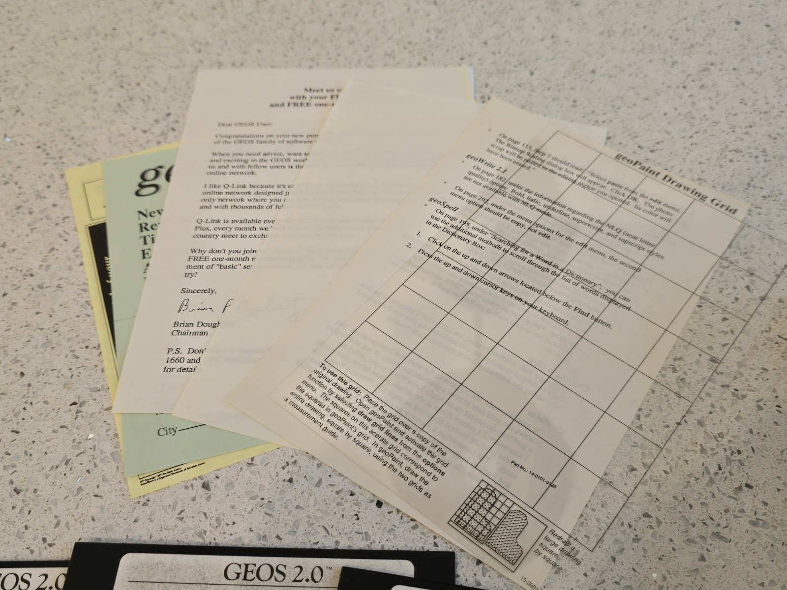 GEOS 2.0 Commodore 64 128 64C Operating System w/ Box Manuals Paperwork 80s