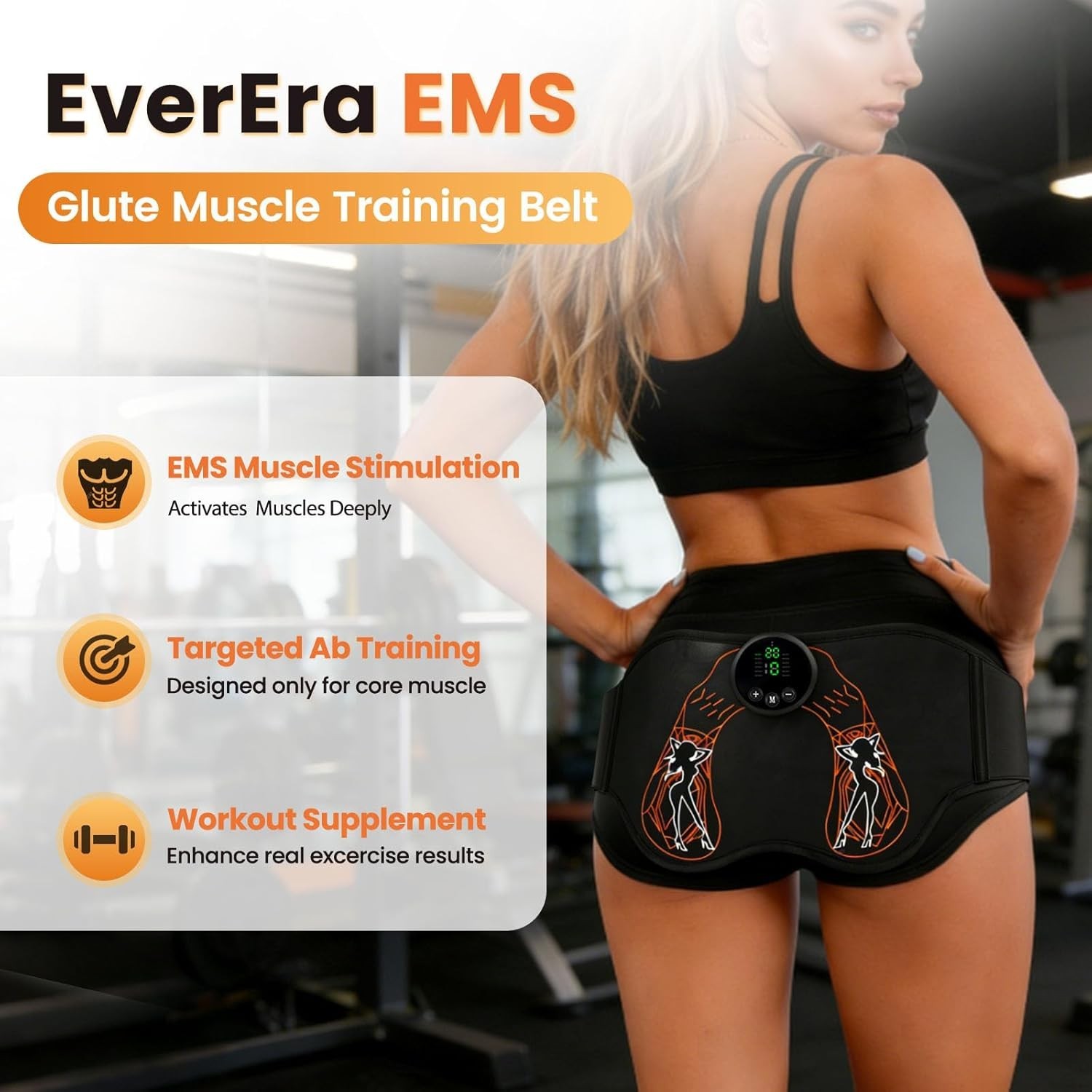EMS Hip Trainer Glute Muscle Stimulator Belt Wireless Remote Butt Workout