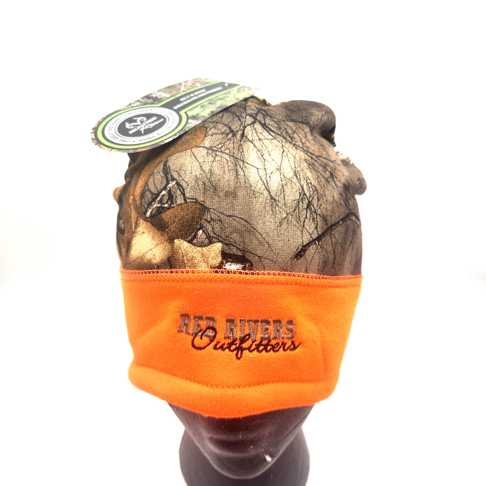 Realtree RR Outfitters Camo Orange Beanie Hunting Cap Hat EX! NWT!