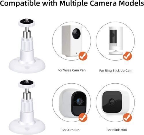 2X Security Camera Wall Mount Bracket Holder Stand For Arlo Pro Outdoor Indoor
