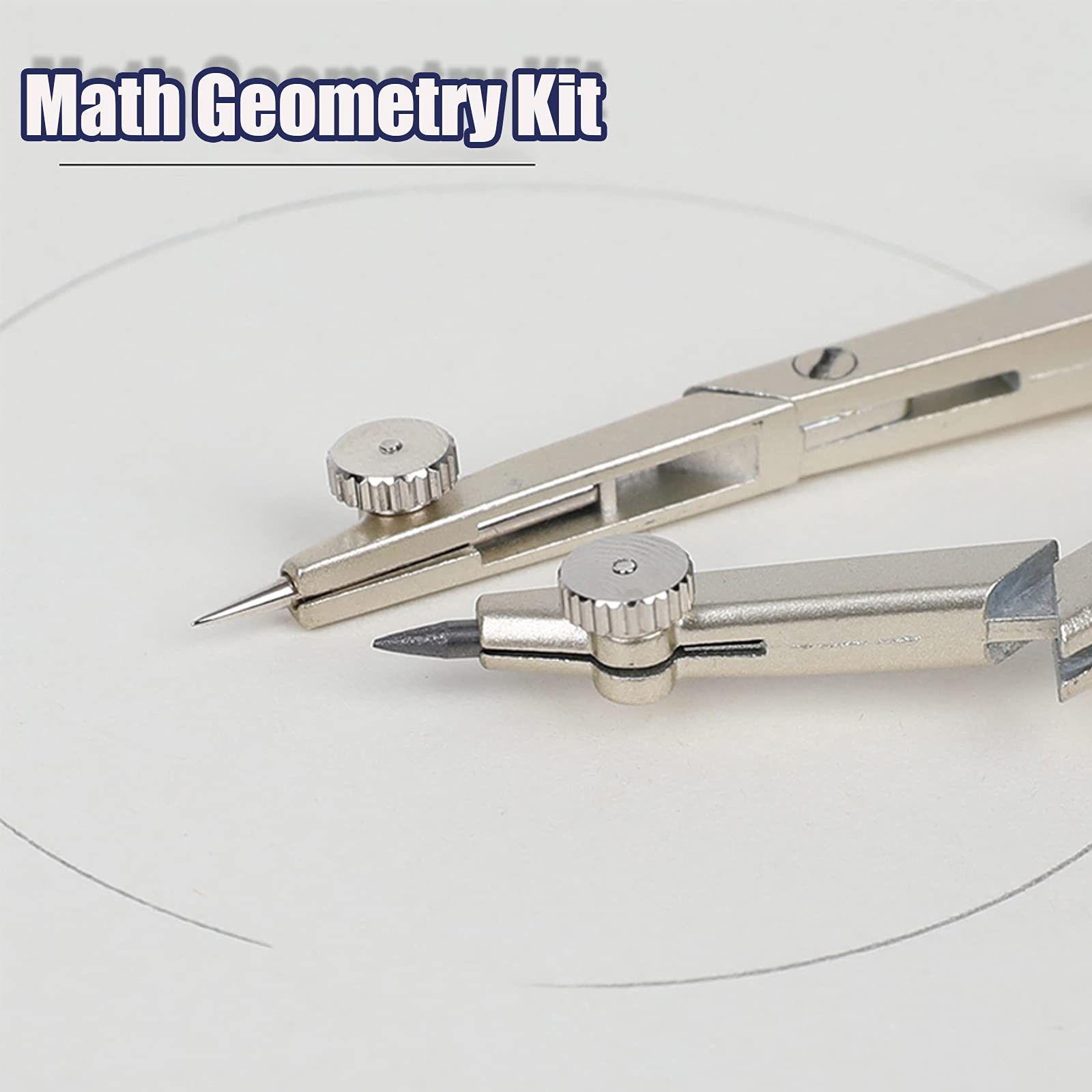 13 PCS Geometry Compass Math Precision Tools Protractor Set With Case