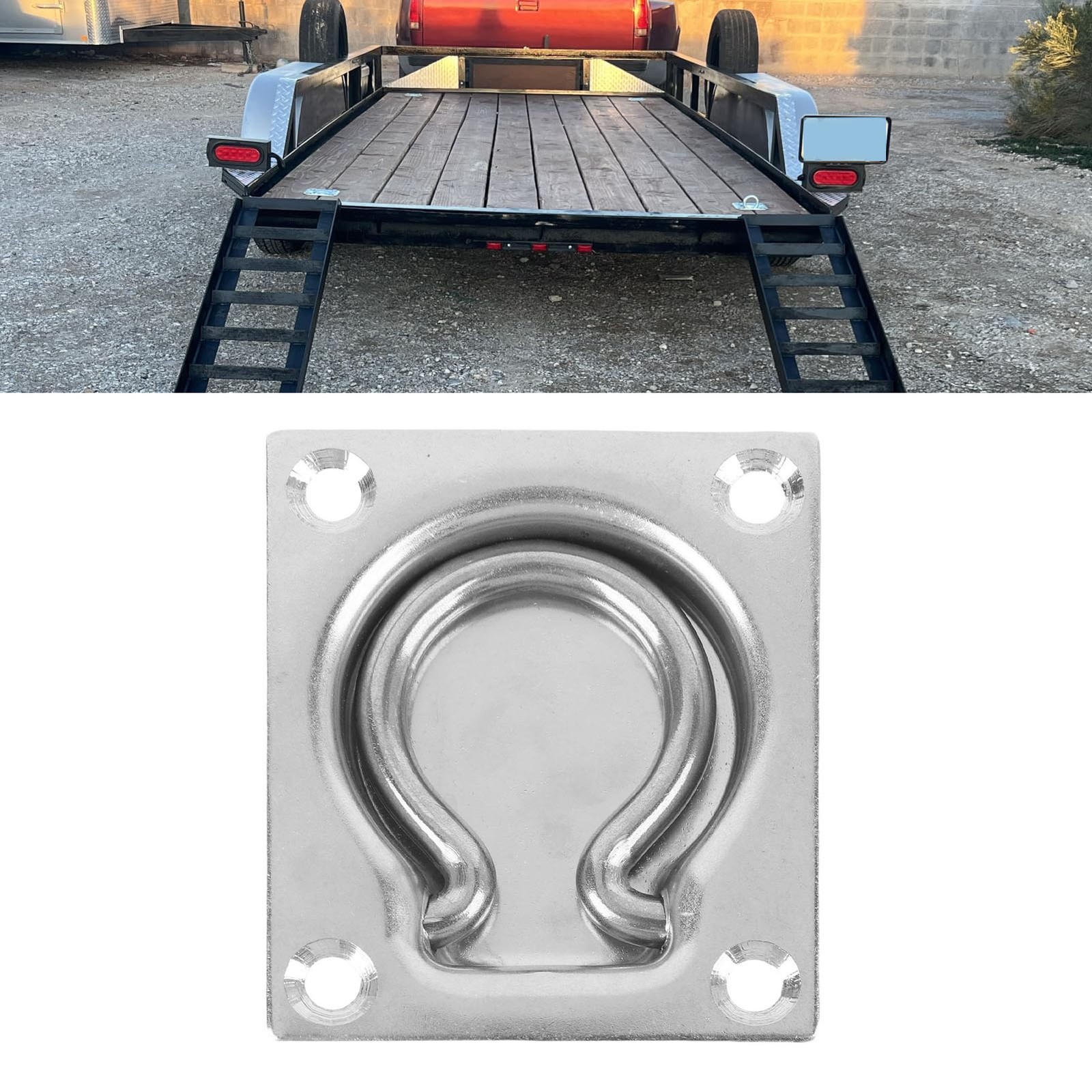 Recessed Tie Down Ring 304 Stainless Steel Secure Point Flush for Truck Boat