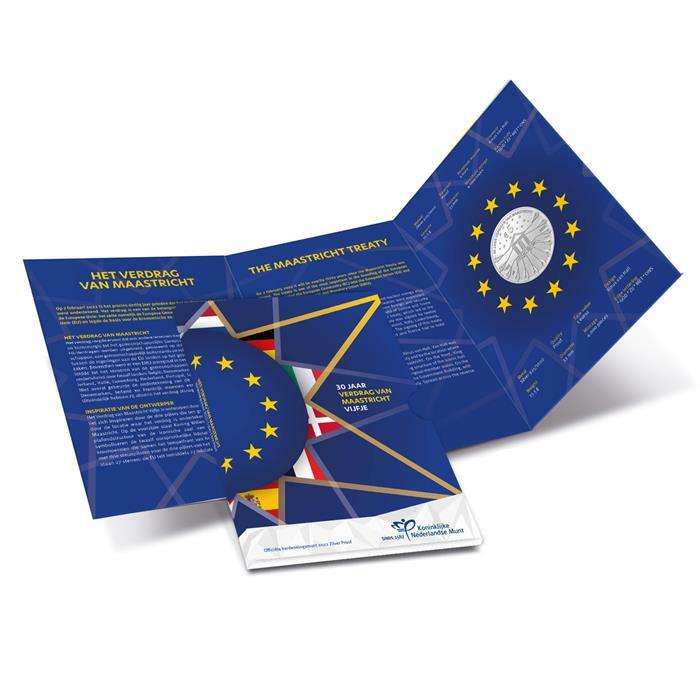 2022 Netherlands € 5 Euro Silver Proof Coin - Treaty of Maastricht 30 Years