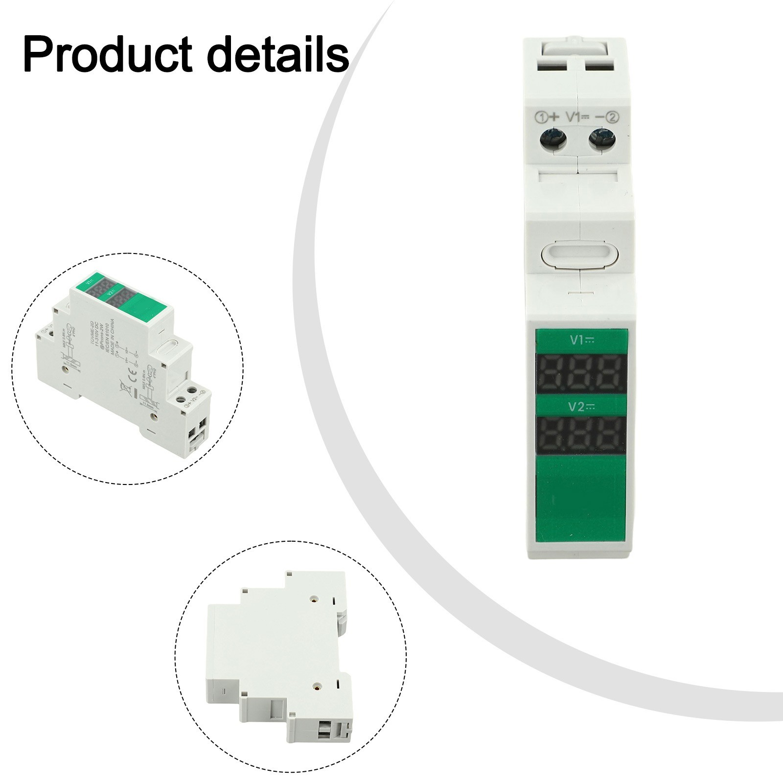 Digital Display Device for Measuring DC Voltages on For Din Rails Efficiently