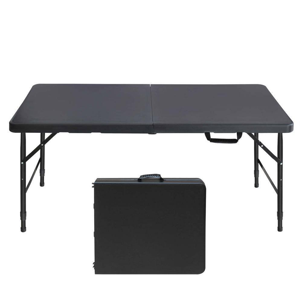 4 Ft. Portable Folding Table Indoor&Outdoor, Foldable Table for Camping