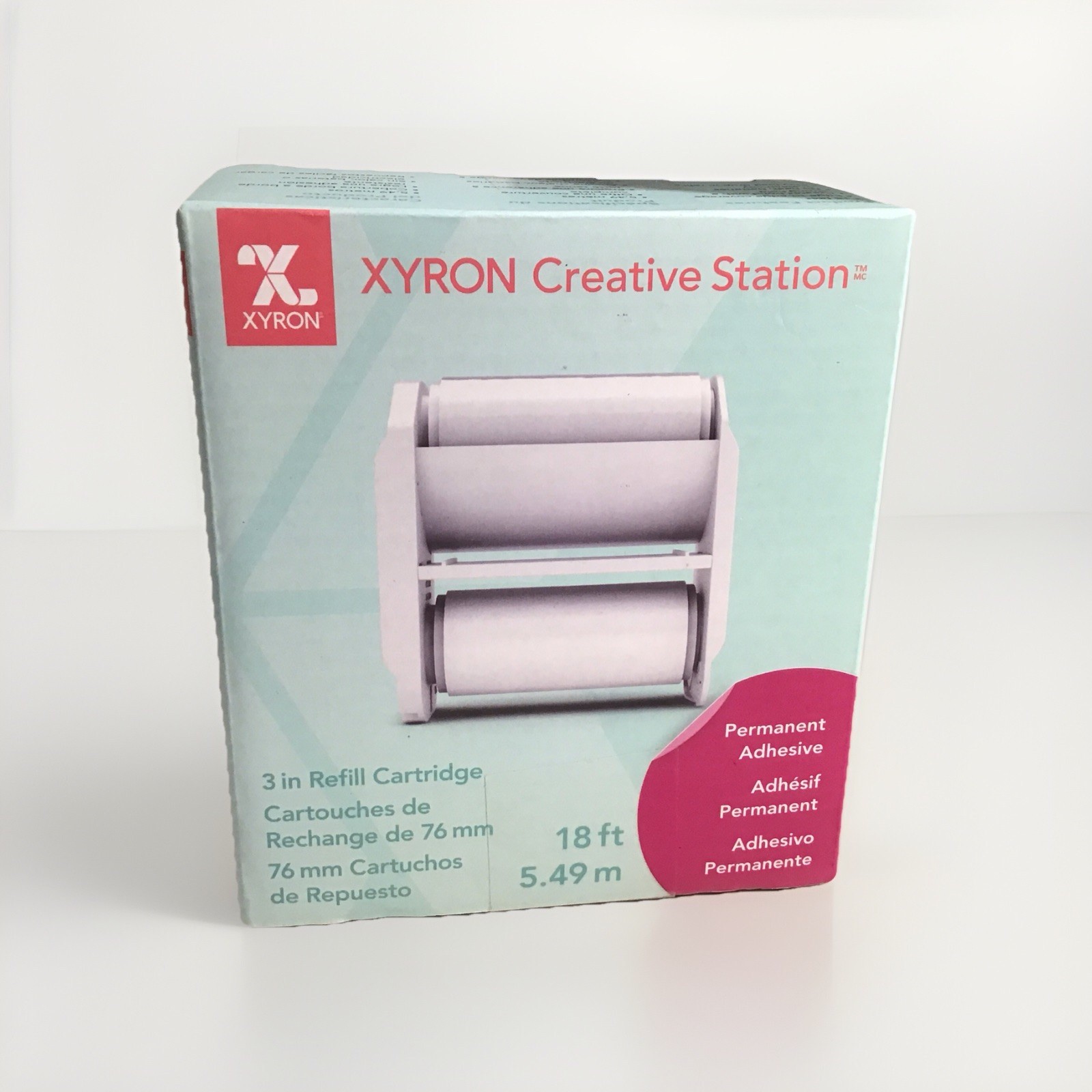 Xyron Creative Station PERMANENT ADHESIVE 3" x 18' Refill Cartridge New in Box