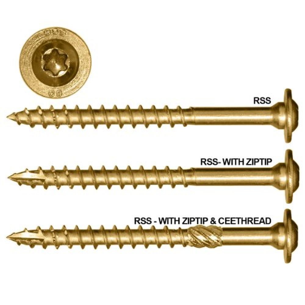 GRK Fasteners RSS™ 5/16 x 3-1/2 Inch, Rugged Structural Screws, 500 PCS, Rust