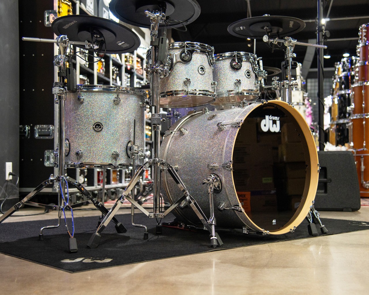 DWe 5-Piece Drum Kit Bundle Diamond Nebula with Roland V71