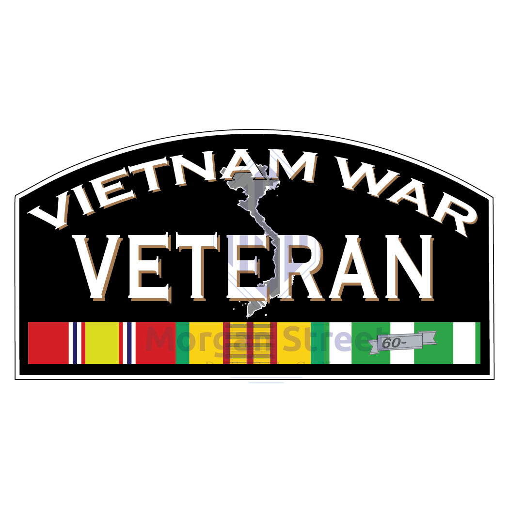 Vietnam War Combat Veteran Decal Sticker Die Cut