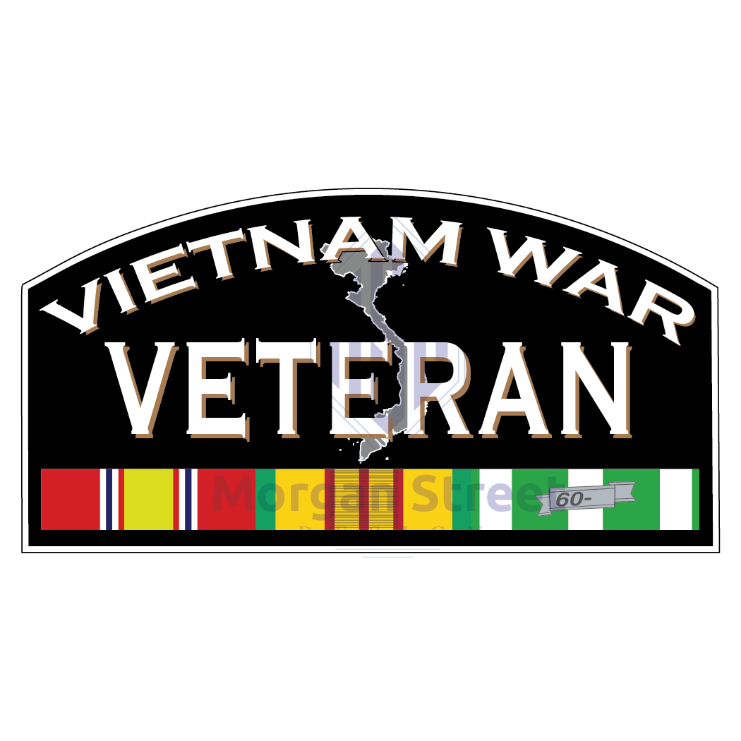 Vietnam War Combat Veteran Decal Sticker Die Cut