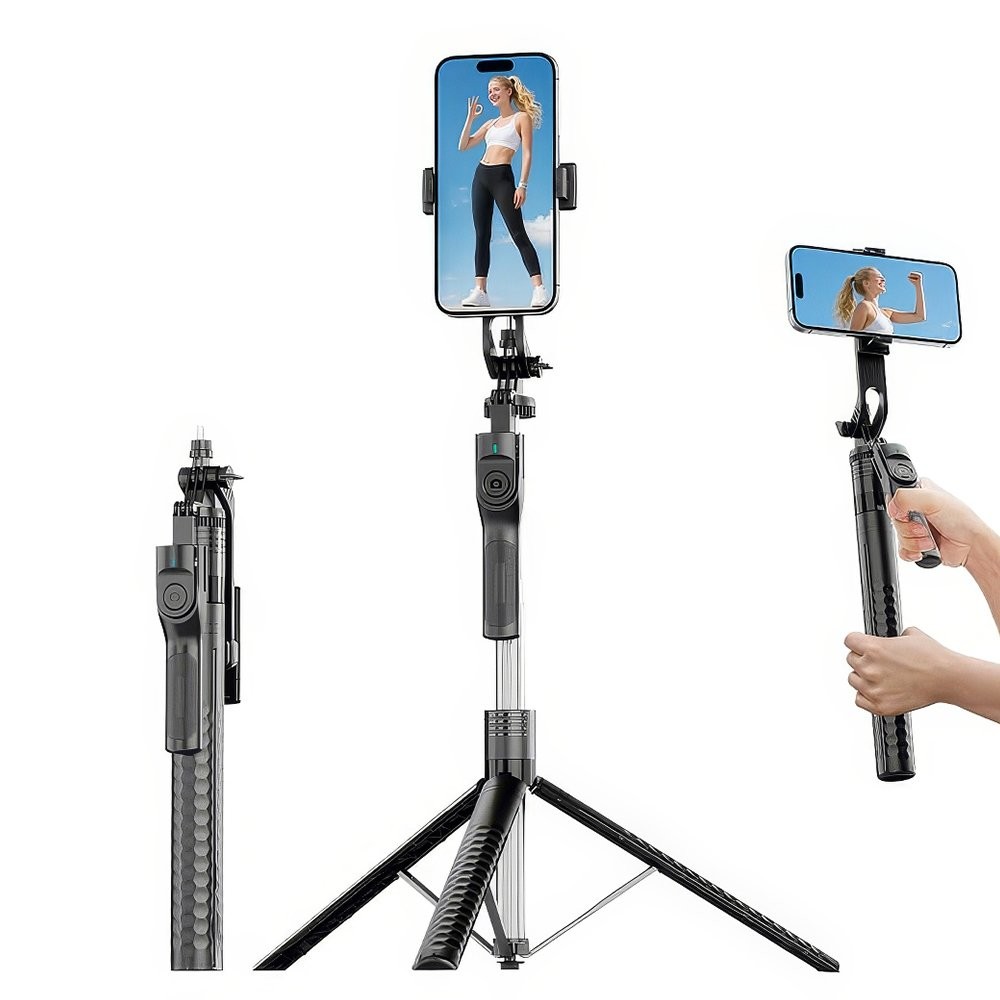 NEW Selfie Stick Tripod 74.8" | 360° Rotation, Remote, Phone Holder Tripod Stand
