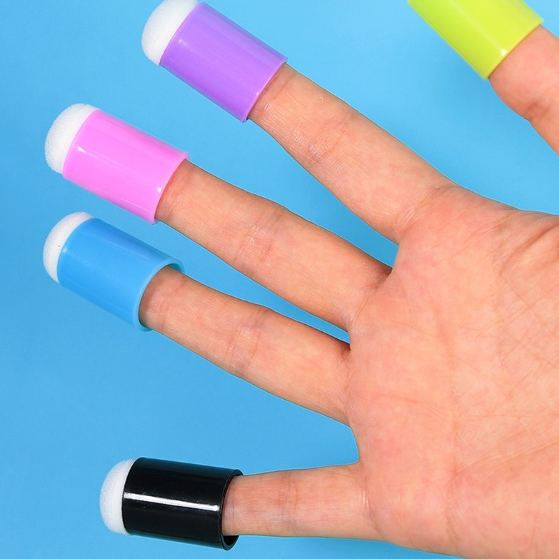 12 Pieces/Set for Creative Finger Sponge for Creative Small Fingertip Sponge Sta