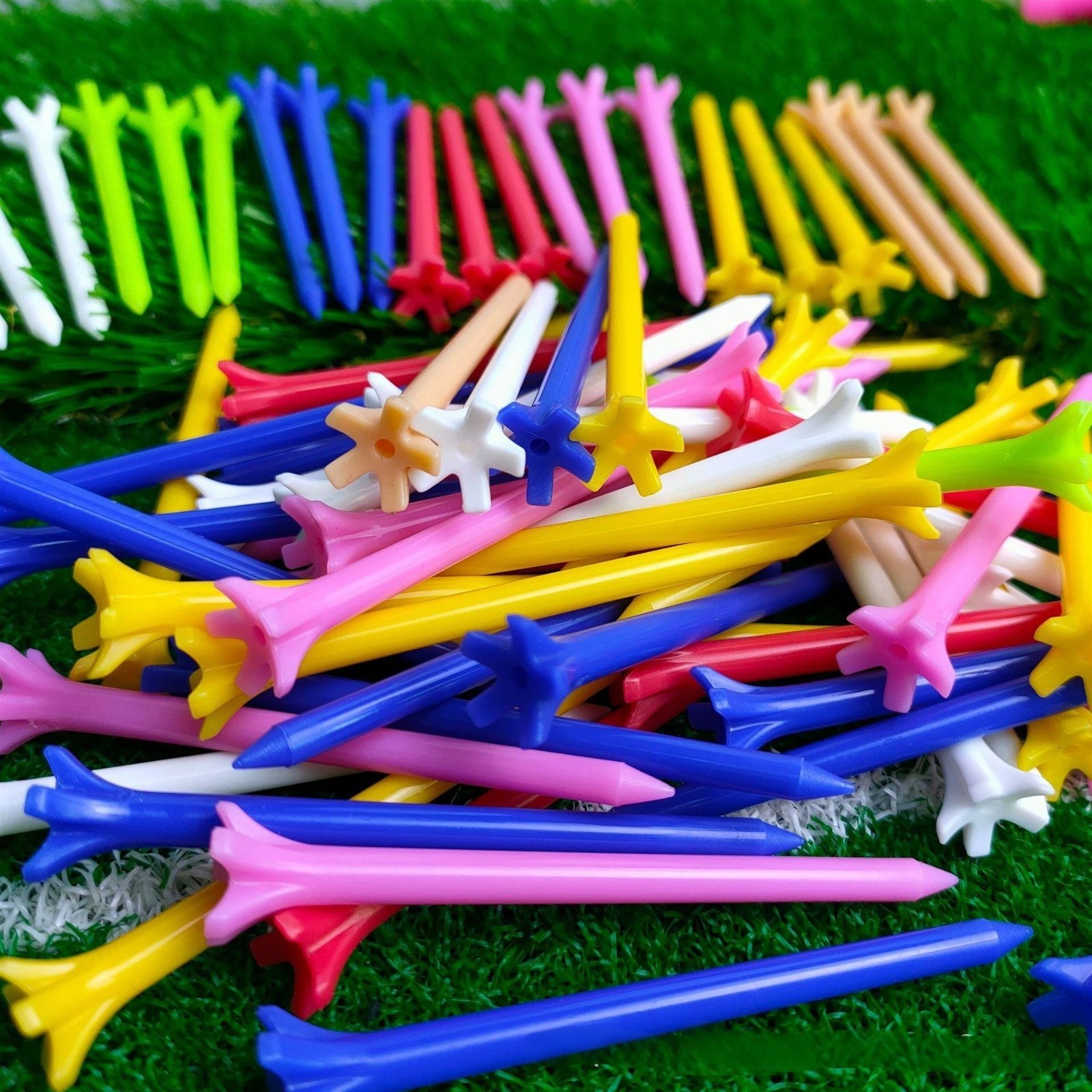 Golf Tees 70mm 5000Pcs Unbreakable Low Friction Resistance Ball Holder Multiple
