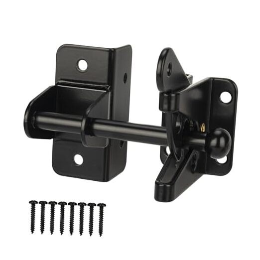 HILLMASTER Self Locking Gate Latch for Wooden Fence—Heavy Duty Finger Pull