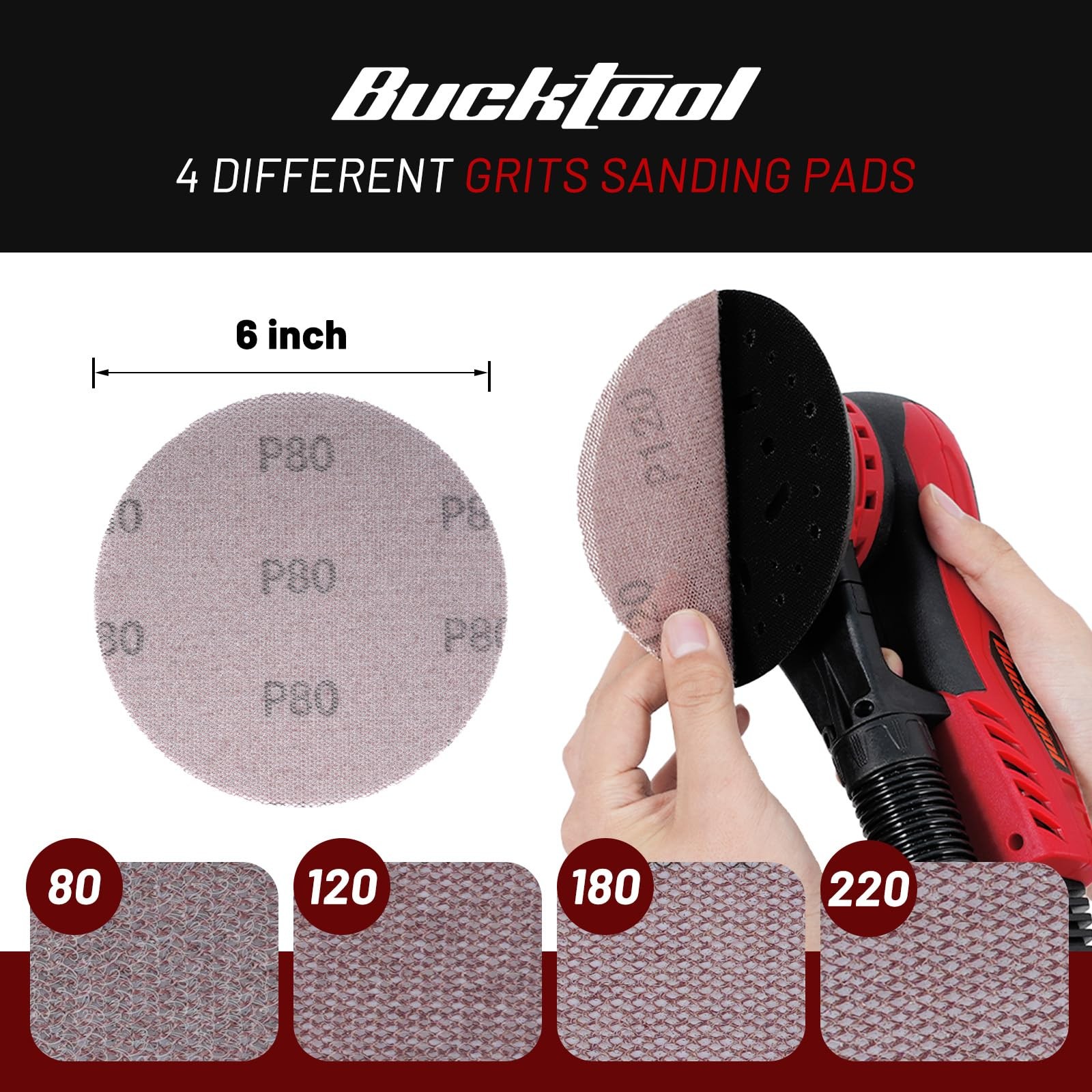 Variable Speed Random Orbital Sander,5" and 6" Pads,3A Brushless