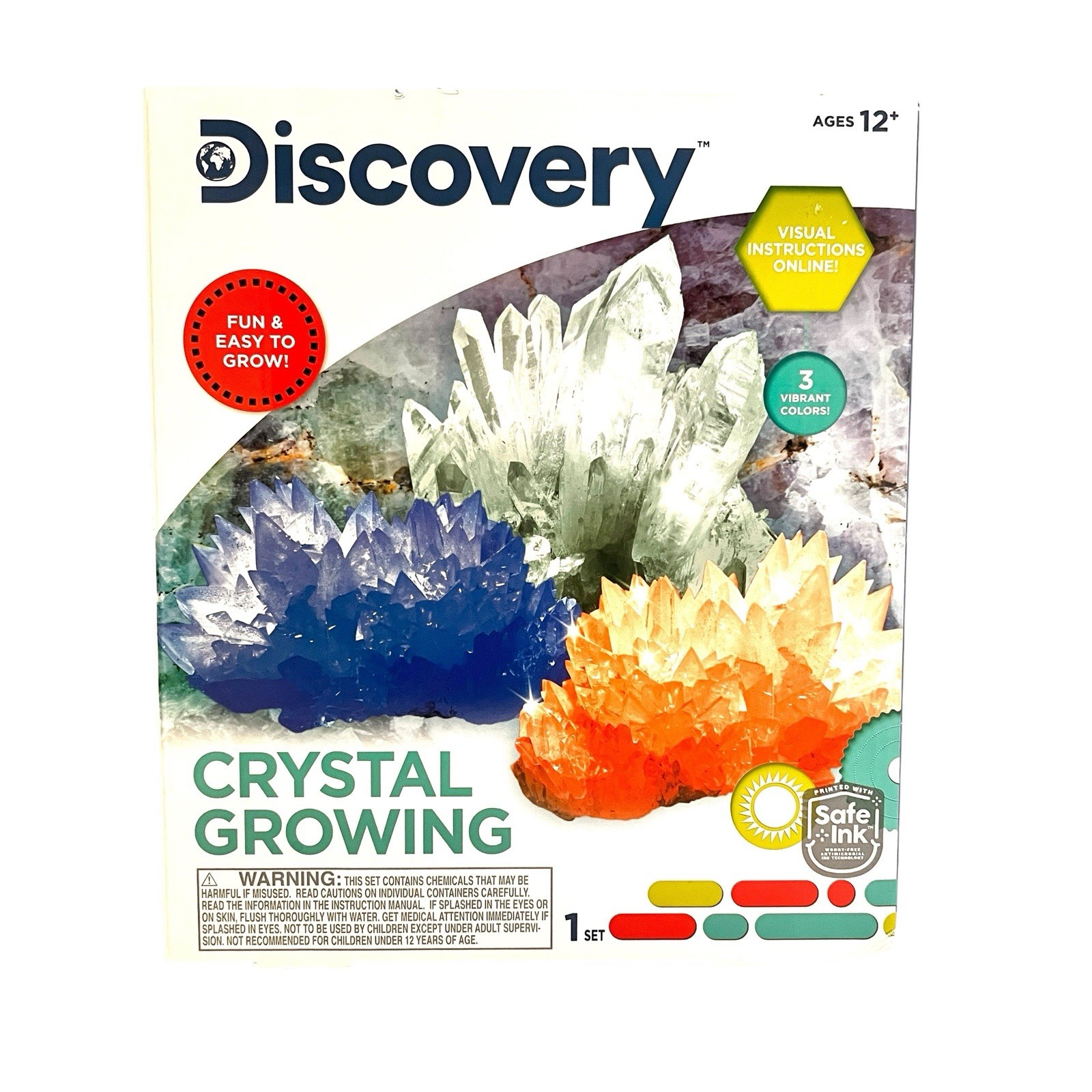 Discovery Crystal Growing Kit. New Sealed Ages 12+ Gift Birthday Summer Idea