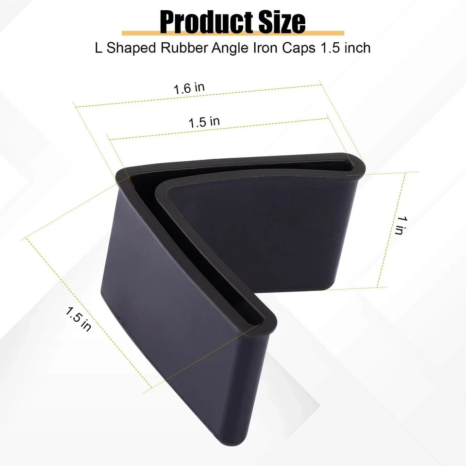 Bed Frame Gash Protector Guards 11/2 X 11/2 Edge Corner End Covers/caps Bed Fr