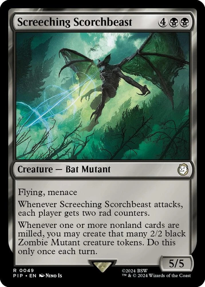 1x Screeching Scorchbeast - Universes Beyond: Fallout - NM  - MTG pack fresh edh