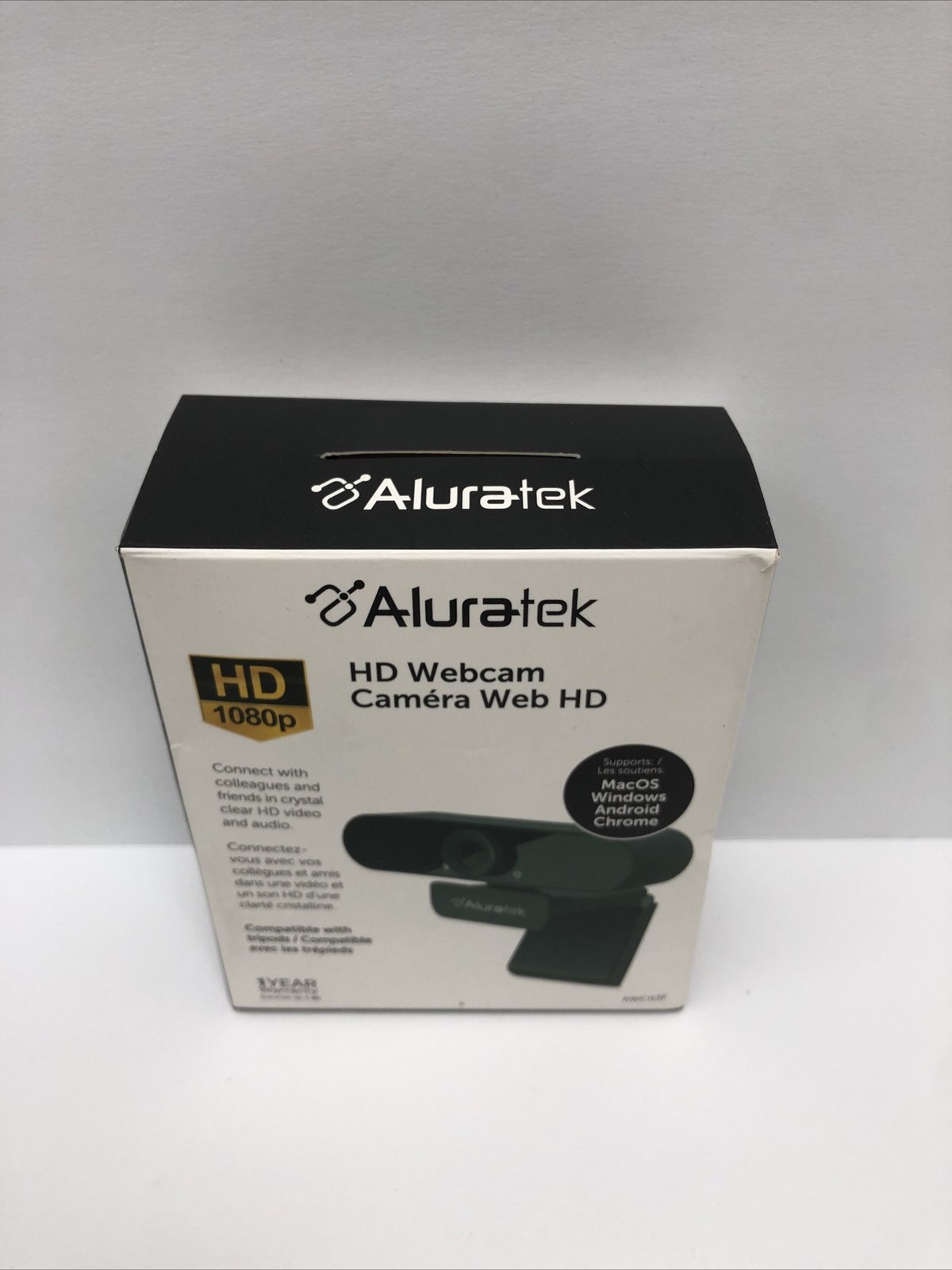Aluratek HD 1080P USB Webcam w/Built-In Mic-OPENBOX