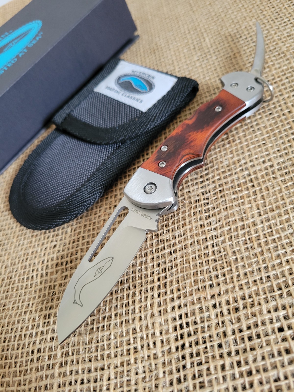 Myerchin Generation 2 Crew Folding Knife 2.5" German Steel Blade Wood Handle
