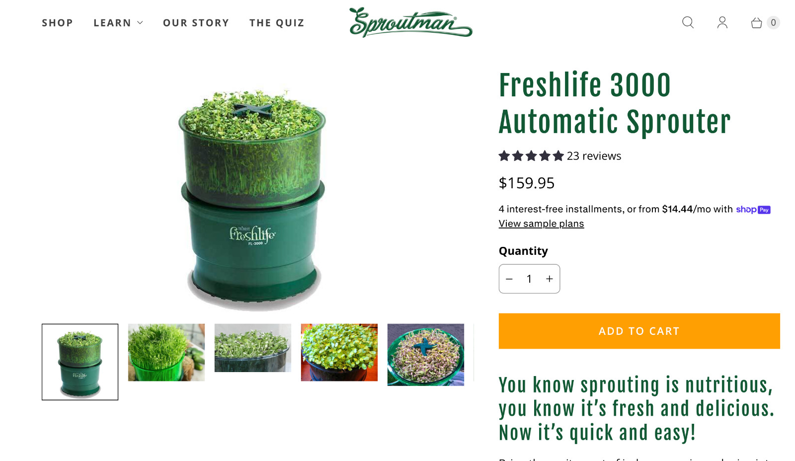 Freshlife 3000 Automatic Sprouter Kit + 2 Extra Growing Levels + more