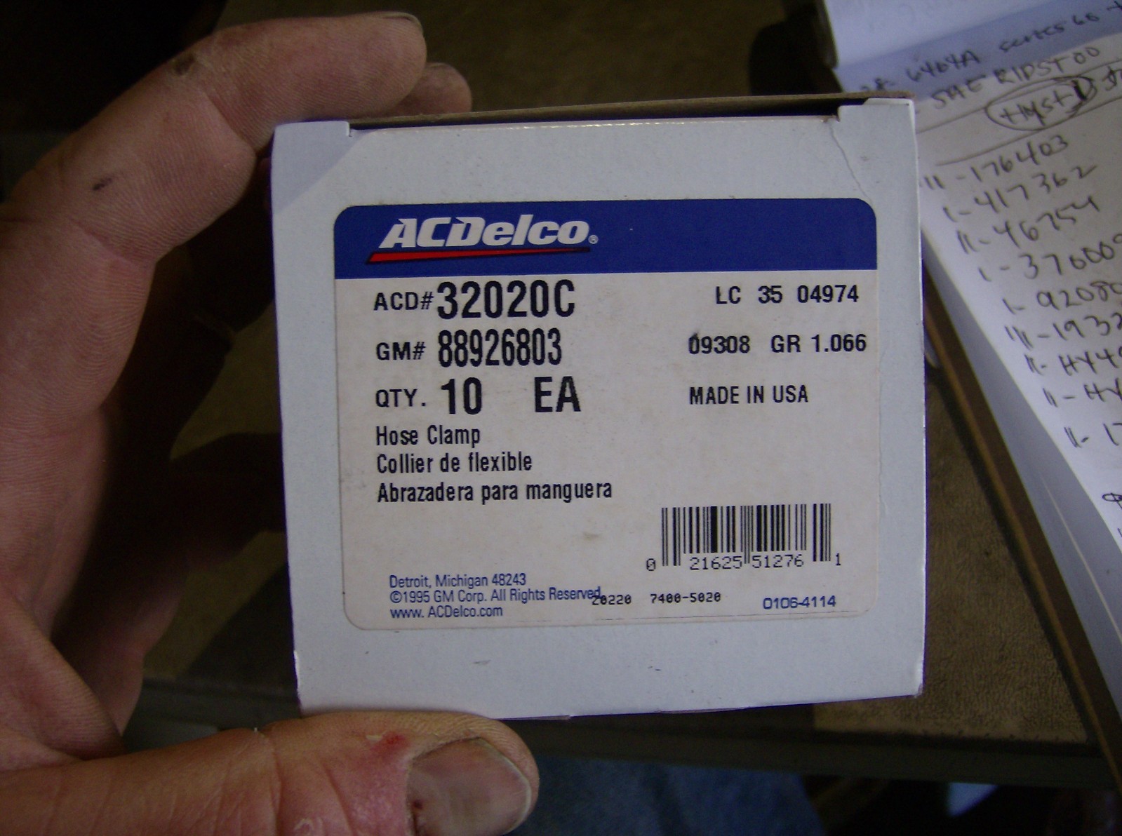 GENUINE GM 88926803 HOSE CLAMPS 1" - 1.25" LOT OF 10