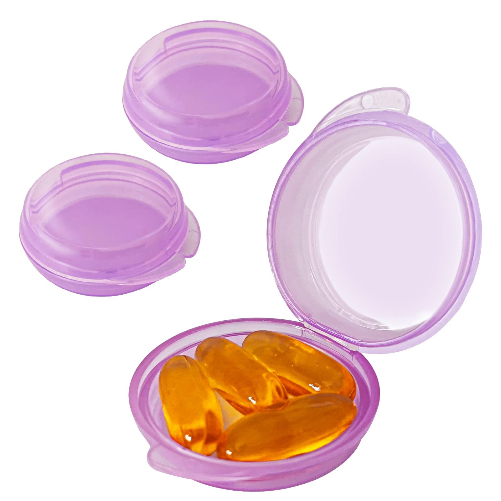 UHOUSE Small Pill Box 3 Pack, Daily Mini Pill Organizer Portable for Purse Po...