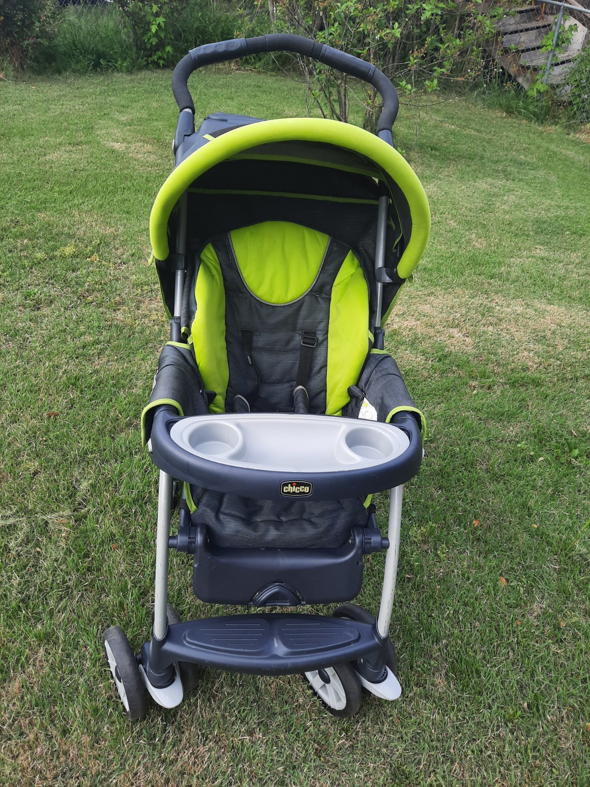 Chicco Cortina Stroller Used Adventure Travel Reclined One Hand Fold Lg Storage